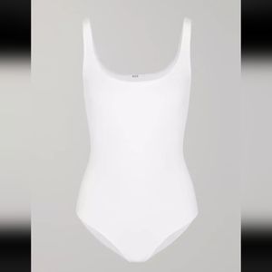 WOLFORD Jamaika Stretch-Jersey Bodysuit Body White Bodysuit Cotton Blend Size S